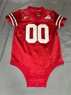 Nike Ohio State Baby Jersey Onesie 12M Red Buckeyes Football
